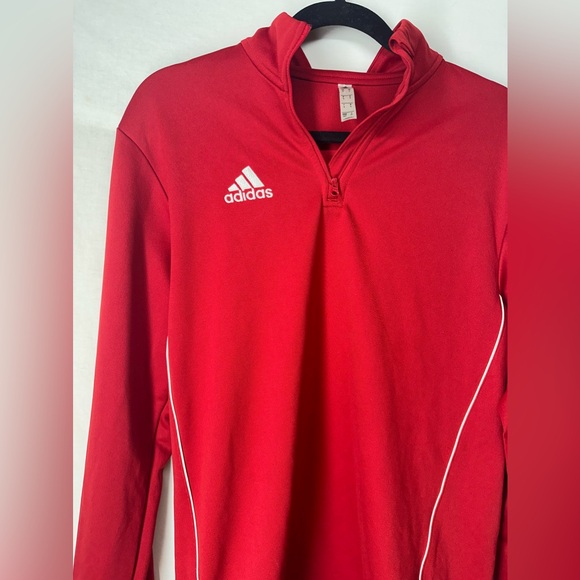 Adidas Quarter Zip Climalite (Power Red/White) - Picture 11 of 12